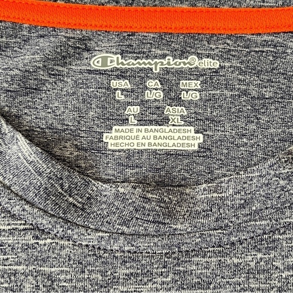 Champion Elite Auburn Tigers Heather Blue & Orange T-shirt Size Large - Picture 6 of 9